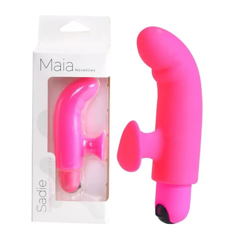 Maia Sadie Rechargeable Silicone Finger Vibe - Pink